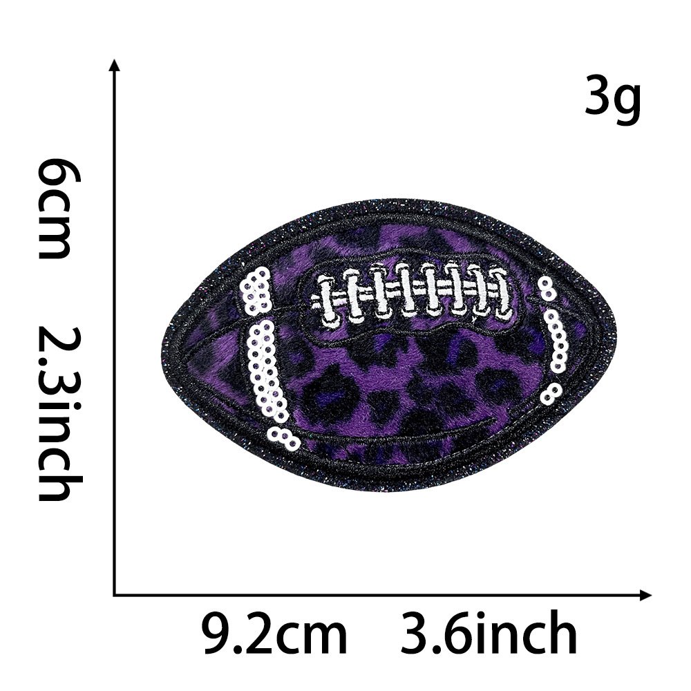 stick football leopard print, flat Iron on Patches Iron on Patches cloth sticker