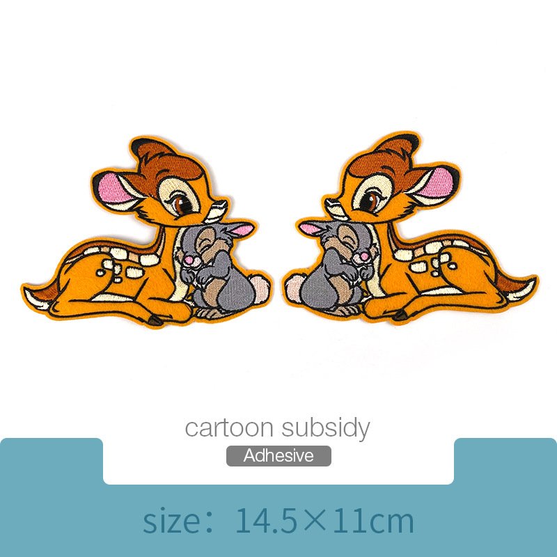 Large pink cloth sticker cute plane deer car cartoon patch sticker clothes down decorative sailboat sticker