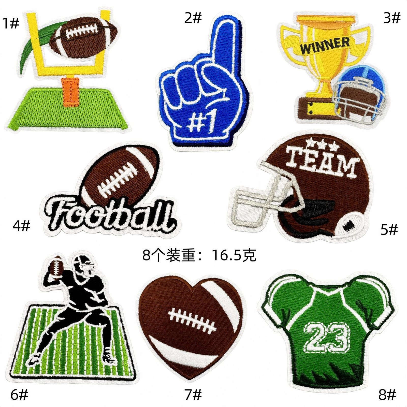 Personality and creativity Rugby embroidery Cloth sticker Computer embroidery Sports series Spot wholesale iron on patches Hot melt adhesiveEmbroidered Iron on Patches for Clothes, Dress, Hat, Jeans, DIY Accessories Patches for Caps Backpacks Vest Harness -JY