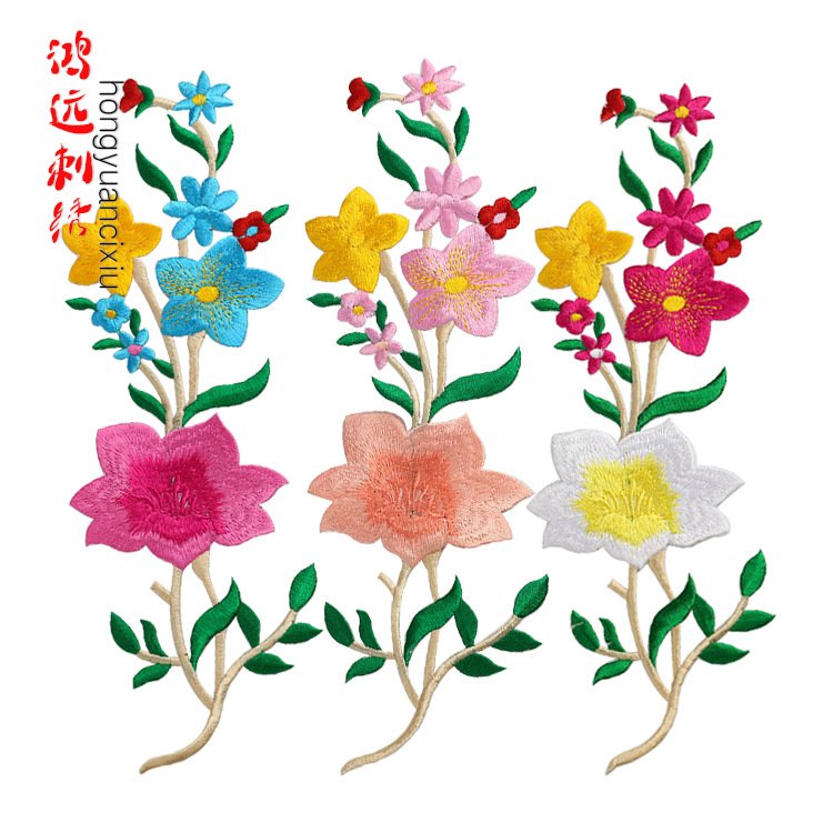 flower embroidery iron on patches cloth sticker for clothes t thirt hat socks, ironing stickers patches #238
