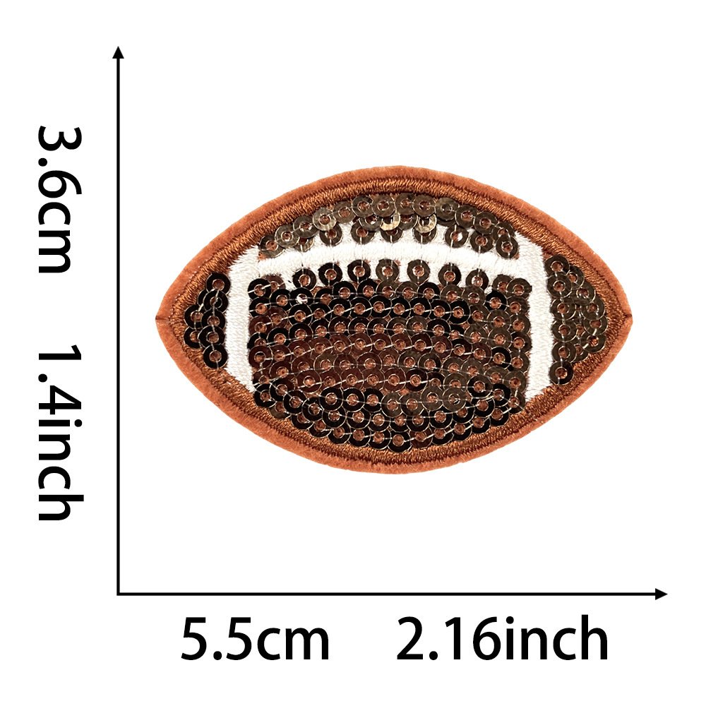 explosive towel embroidered gold leather football cloth patch